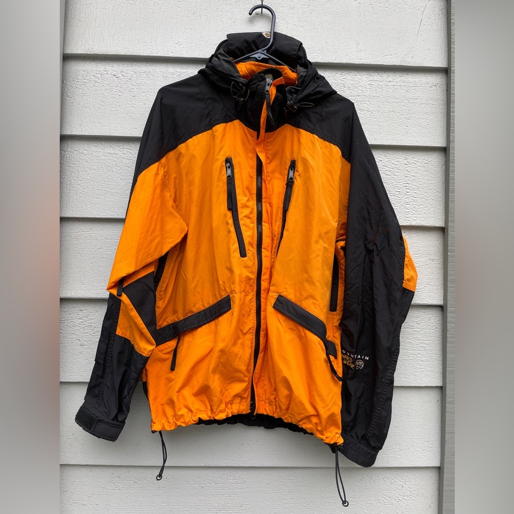 Mountain Hardware Hooded Light Weight Jacket, Men’s Large, Orange and Black - Picture 3 of 5